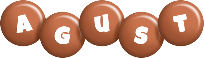 Agust candy-brown logo