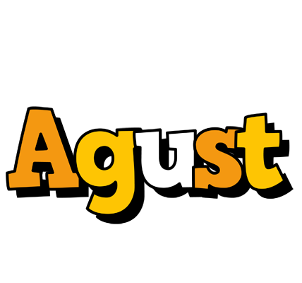 Agust cartoon logo