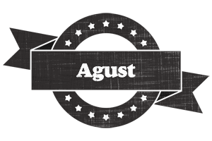 Agust grunge logo