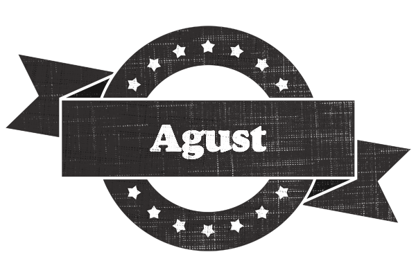 Agust grunge logo