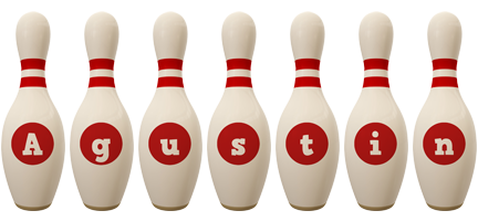 Agustin bowling-pin logo