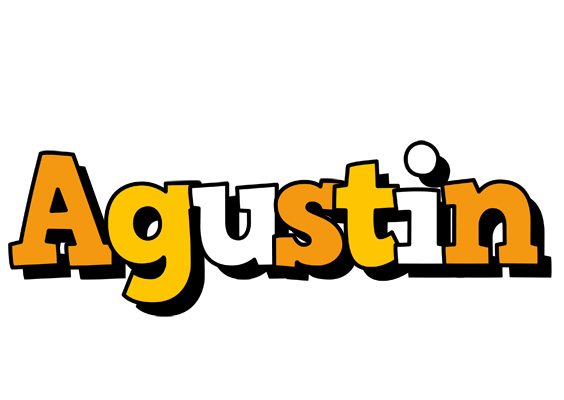 Agustin cartoon logo