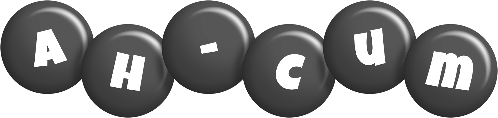 Ah-Cum candy-black logo