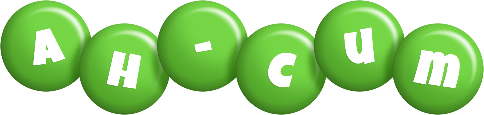 Ah-Cum candy-green logo