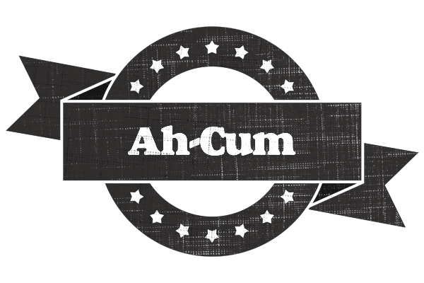 Ah-Cum grunge logo