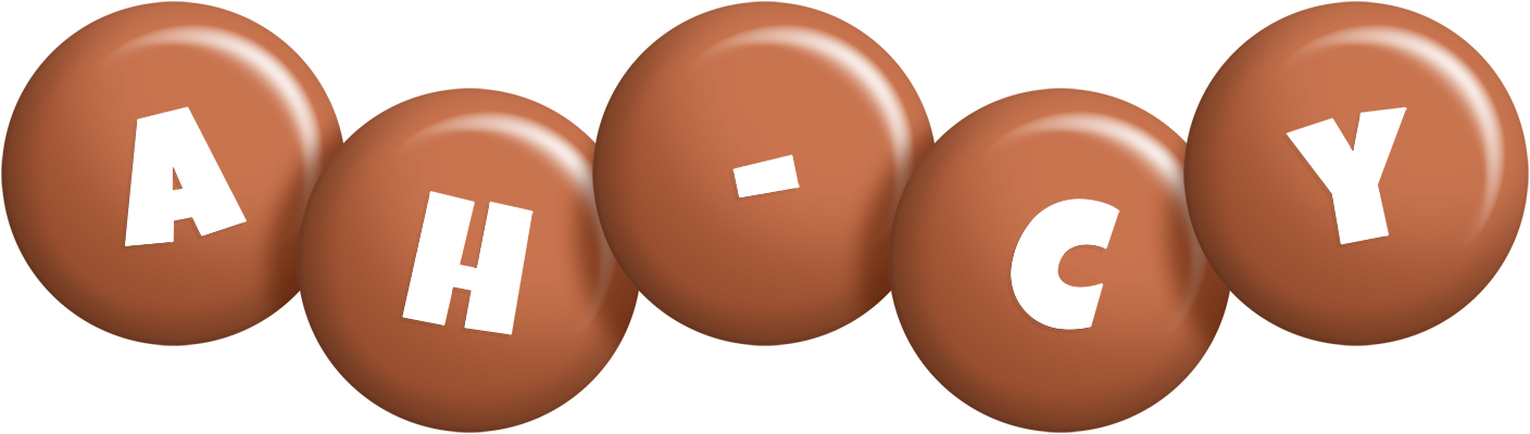 Ah-Cy candy-brown logo