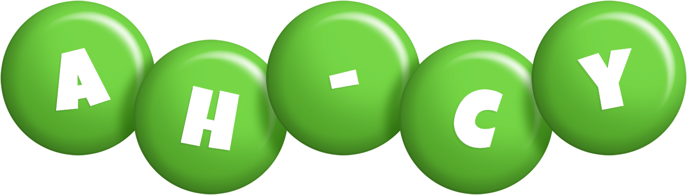 Ah-Cy candy-green logo