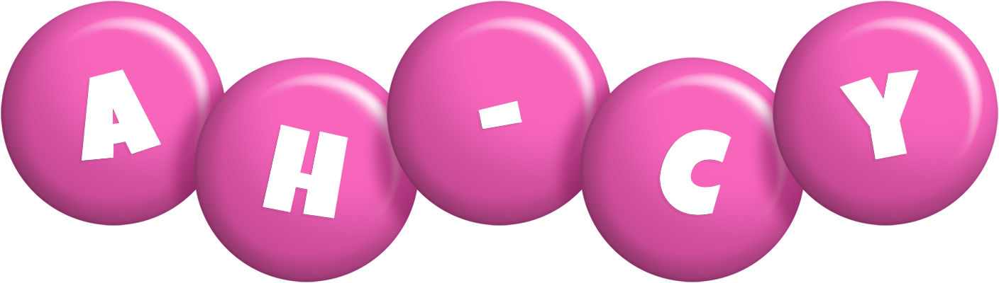 Ah-Cy candy-pink logo