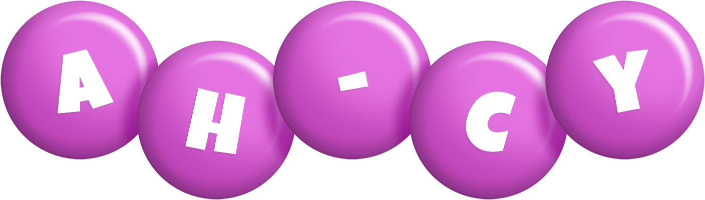 Ah-Cy candy-purple logo