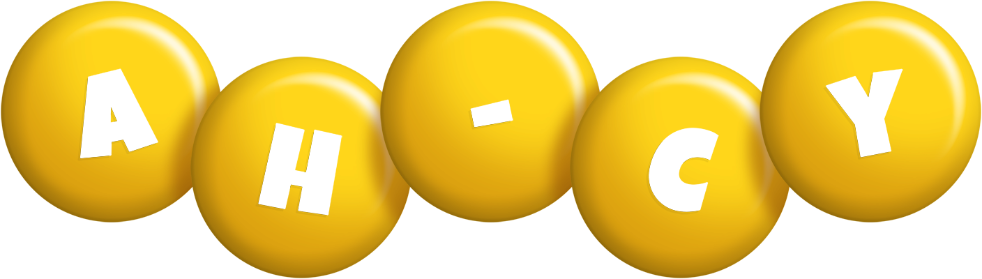 Ah-Cy candy-yellow logo