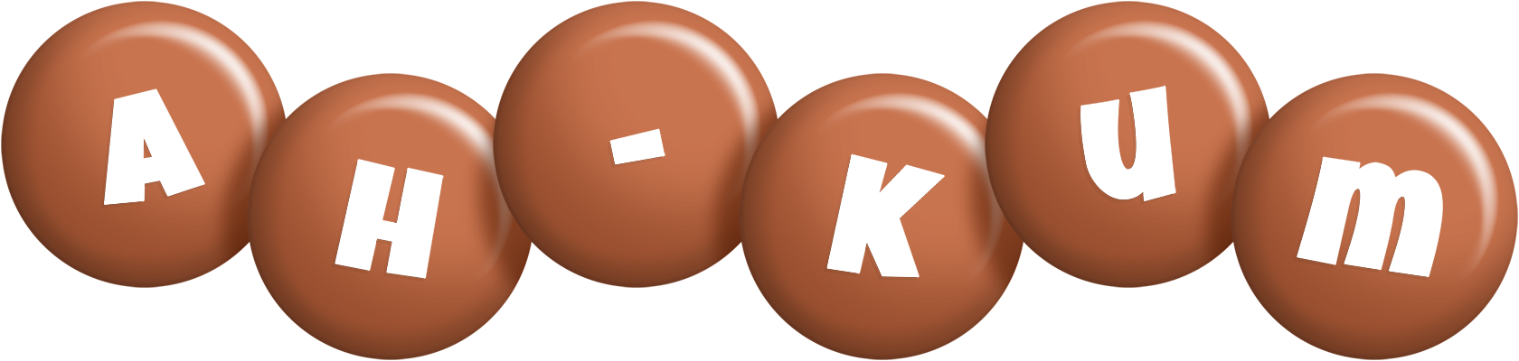 Ah-Kum candy-brown logo