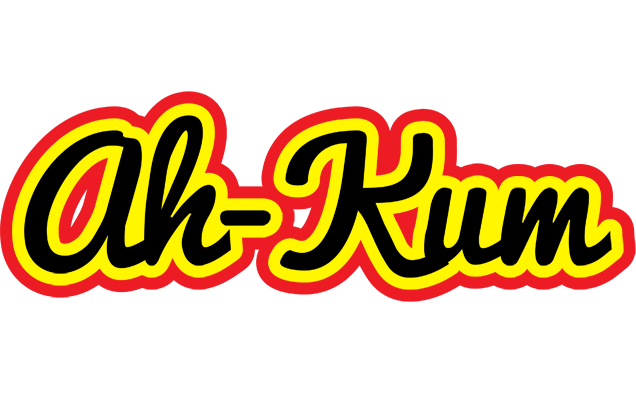 Ah-Kum flaming logo