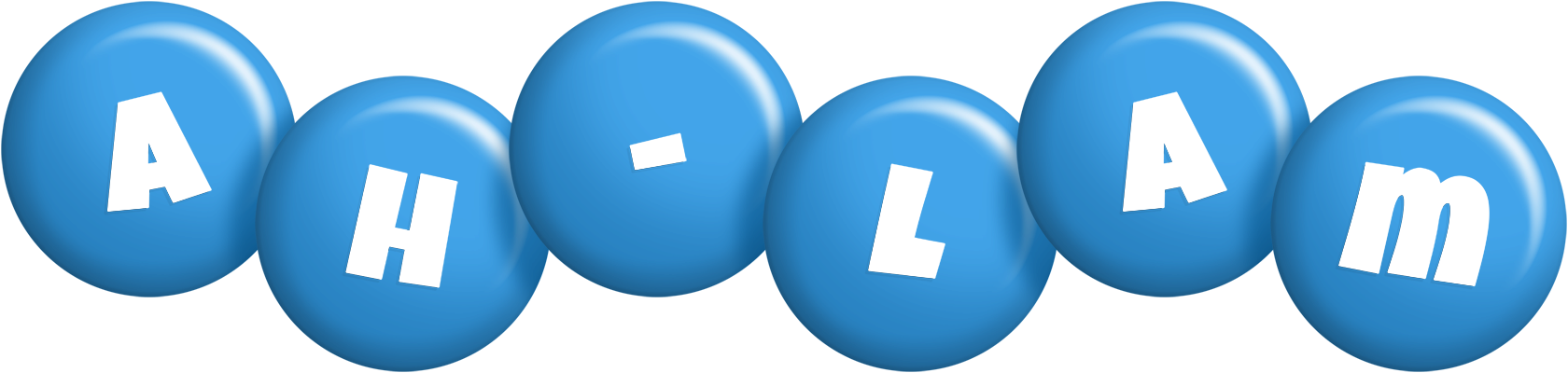 Ah-Lam candy-blue logo