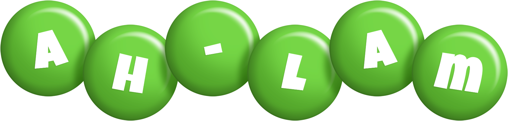 Ah-Lam candy-green logo