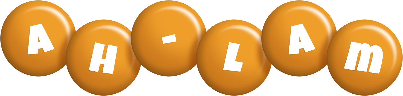 Ah-Lam candy-orange logo