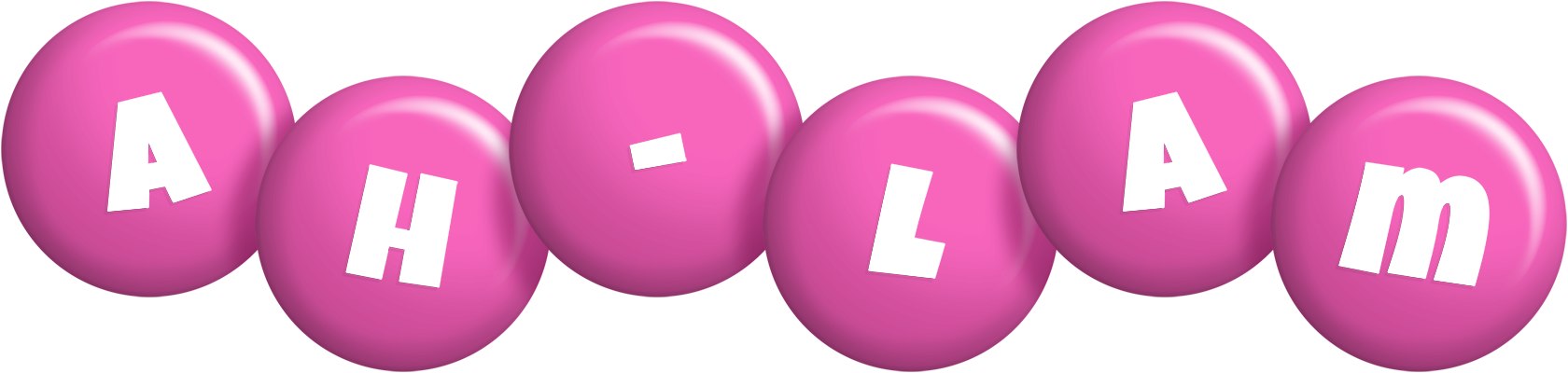 Ah-Lam candy-pink logo