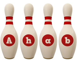 Ahab bowling-pin logo