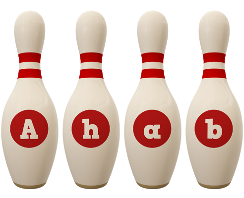 Ahab bowling-pin logo
