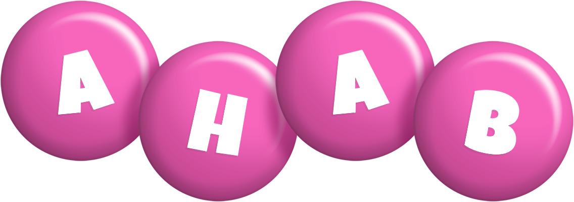 Ahab candy-pink logo
