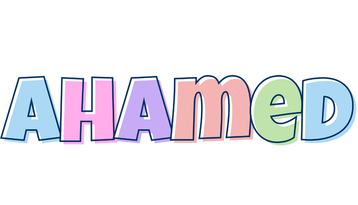 Ahamed pastel logo