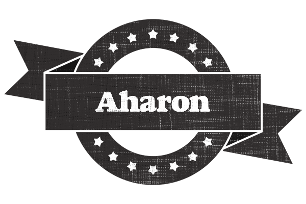 Aharon grunge logo