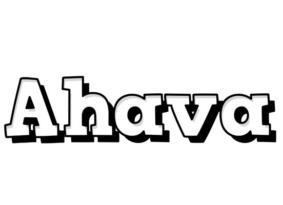 Ahava snowing logo