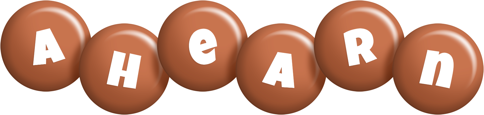 Ahearn candy-brown logo
