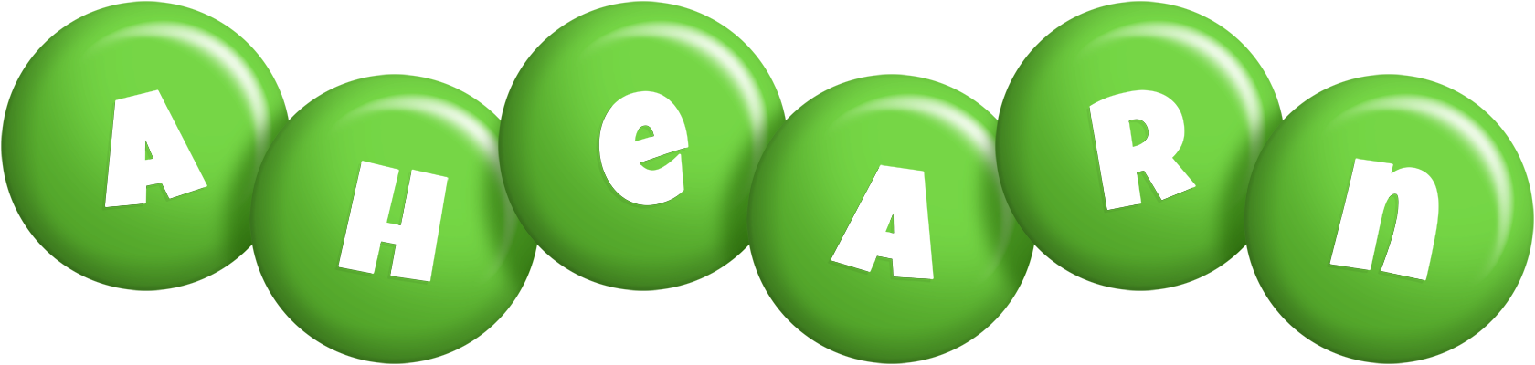 Ahearn candy-green logo