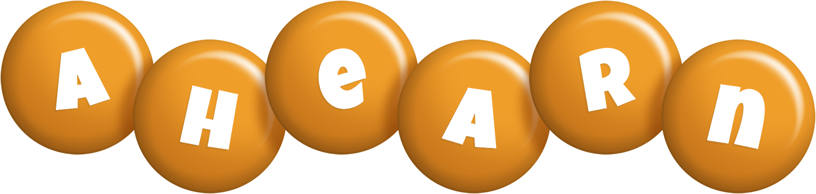 Ahearn candy-orange logo