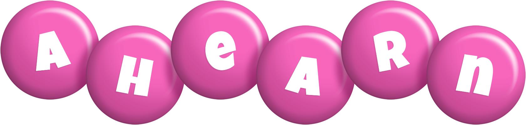 Ahearn candy-pink logo