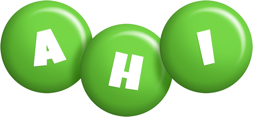 Ahi candy-green logo