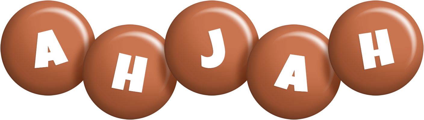 Ahjah candy-brown logo