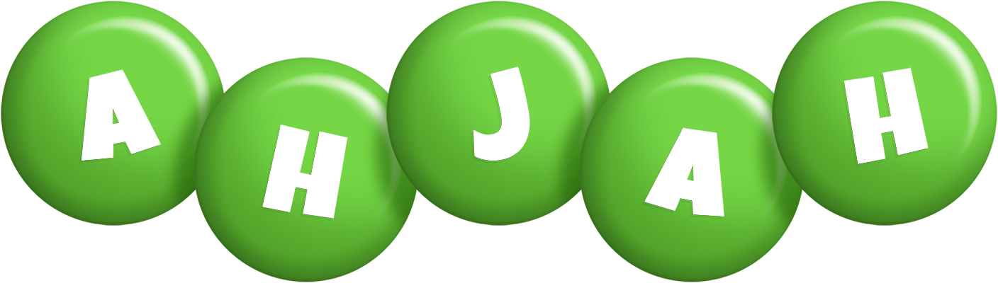 Ahjah candy-green logo