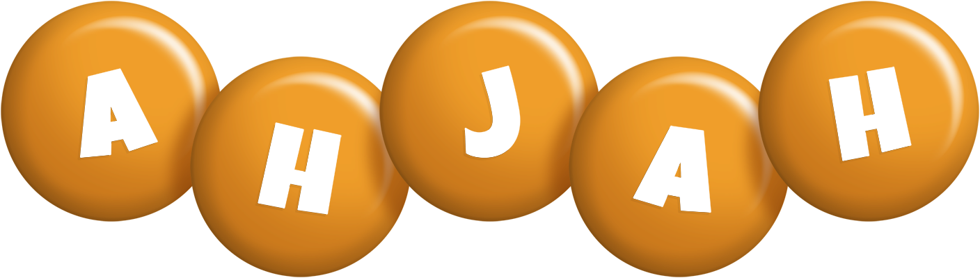Ahjah candy-orange logo