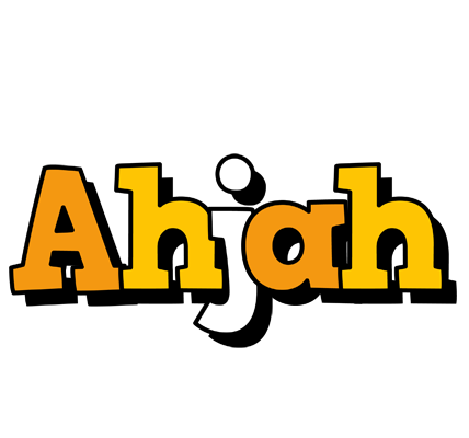 Ahjah cartoon logo