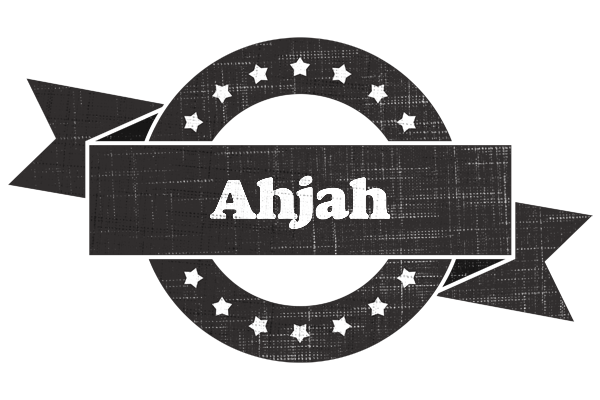 Ahjah grunge logo
