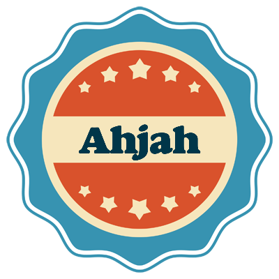 Ahjah labels logo