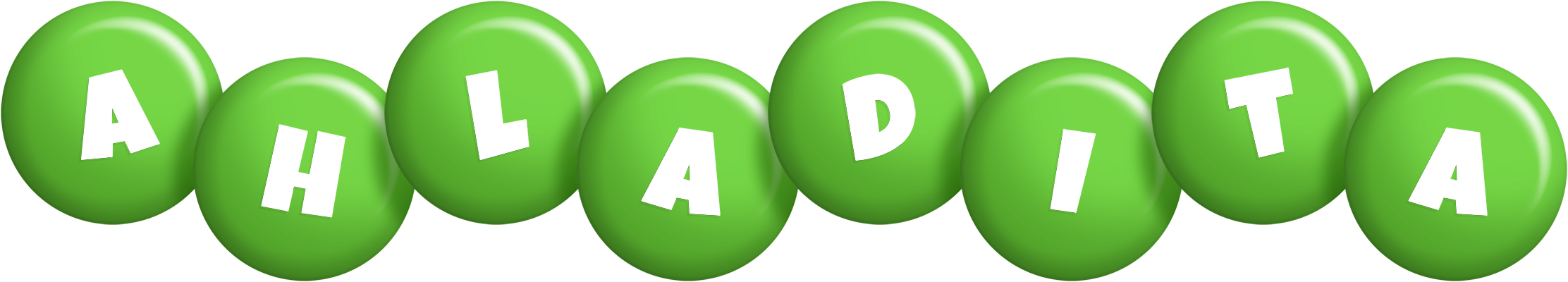 Ahladita candy-green logo
