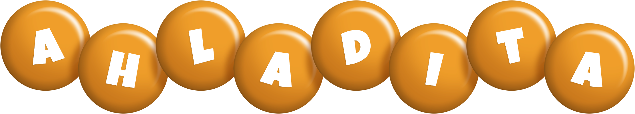 Ahladita candy-orange logo