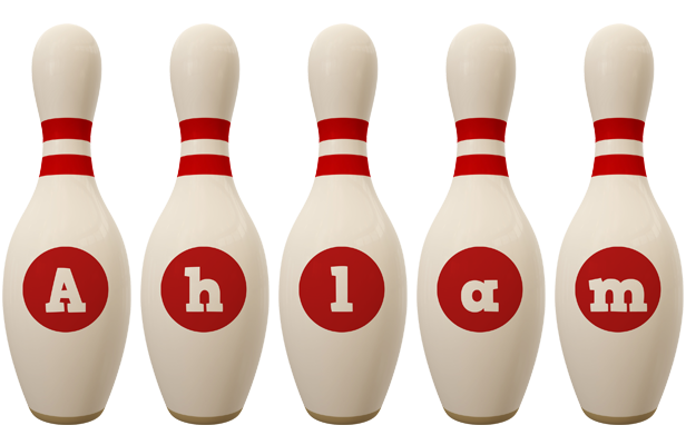 Ahlam bowling-pin logo