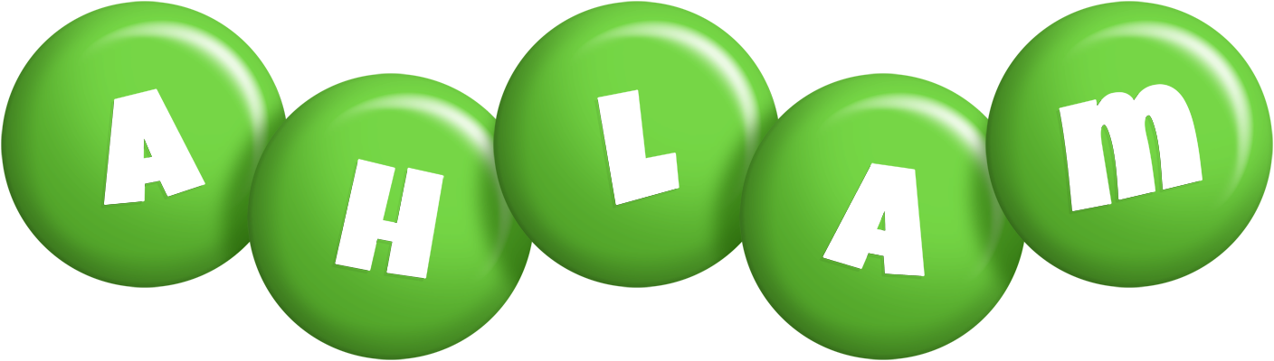 Ahlam candy-green logo