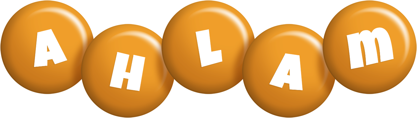 Ahlam candy-orange logo