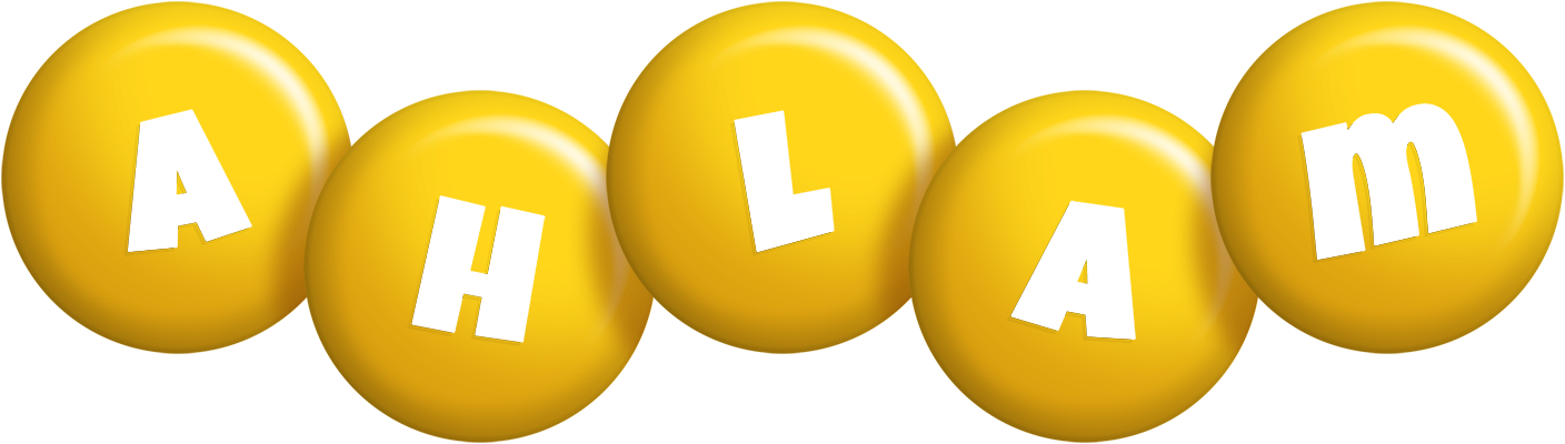 Ahlam candy-yellow logo