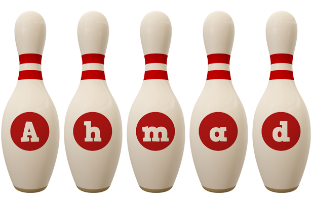 Ahmad bowling-pin logo
