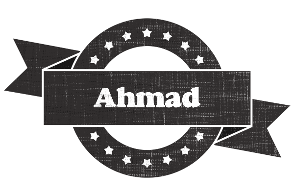 Ahmad grunge logo