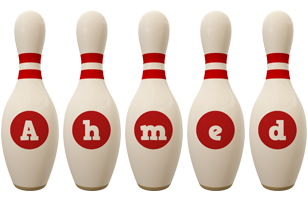 Ahmed bowling-pin logo