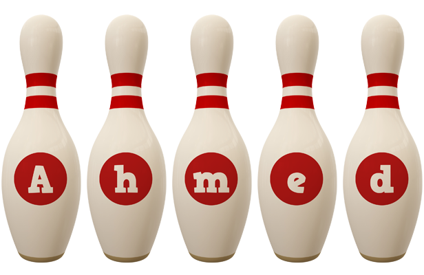Ahmed bowling-pin logo