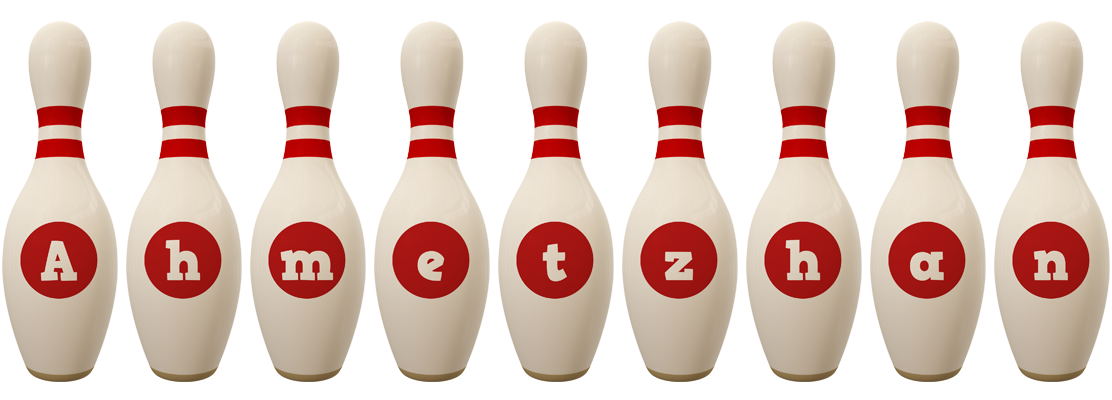 Ahmetzhan bowling-pin logo