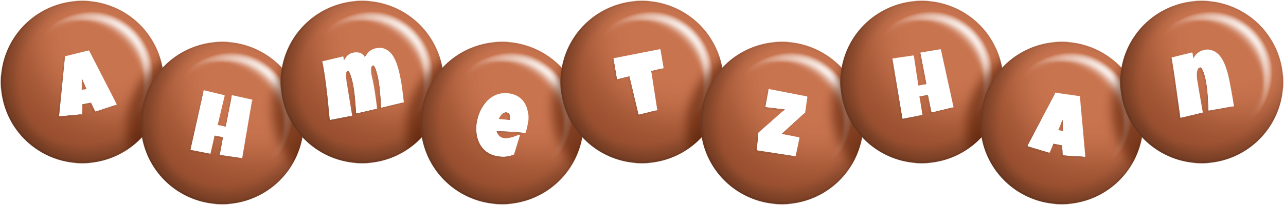 Ahmetzhan candy-brown logo