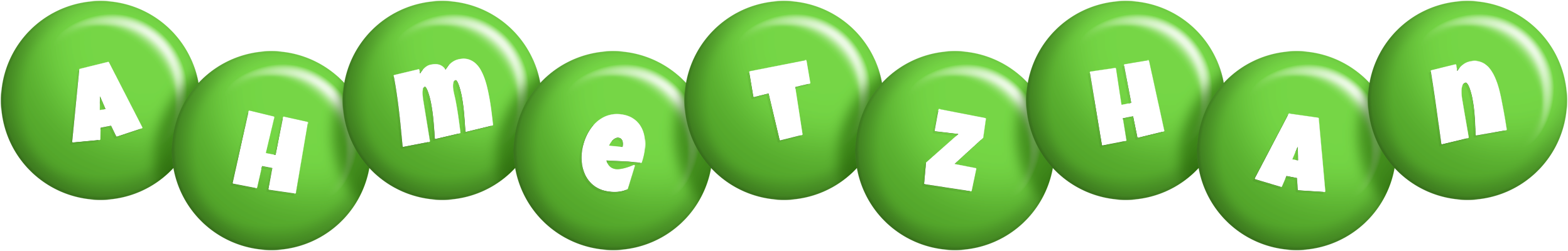Ahmetzhan candy-green logo